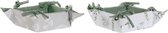 Mand DKD Home Decor Groen Grijs Katoen (2 pcs)