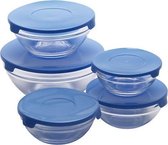 Set Lunchboxen Renberg Blauw Glas Kristal (5 pcs)