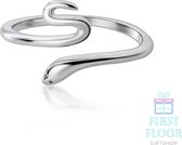 Sieraad – Ring - Slang – Snake Ring – Slangenring - Verstelbaar – Zilverkleur