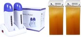 Faseras Wax Verwarmer Set - Wax Apparaat - 40W - Met Oplaadstation - Incl. 2 Harspatronen - Wit