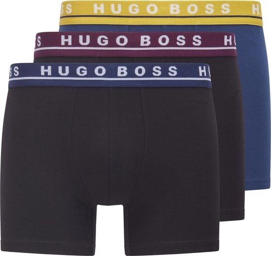 Hugo Boss Brief Onderbroek - Mannen - Zwart - Donkerblauw - Geel - Donker  paars - Wit | bol.com