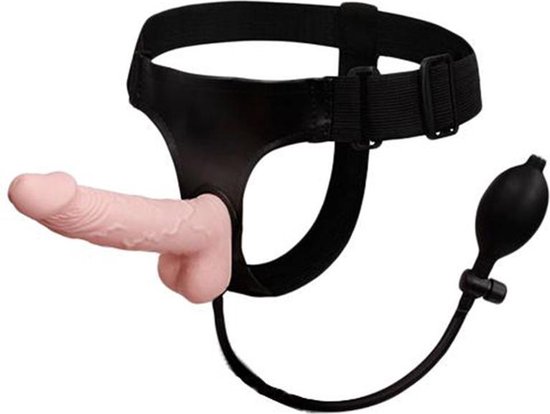 Baile Ultra - Voorbinddildo - Opblaasbaar - 17,2cm - Flesh