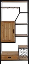 Planken DKD Home Decor Zwart Ijzer Spar (80 x 40 x 180.5 cm)