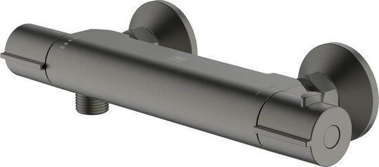Wissen Stijg noodzaak AquaVive thermostatische douchekraan Nilson gun metal 15cm | bol.com