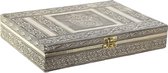Doos-Juwelenkistje DKD Home Decor Hout Aluminium Arabisch (1 pcs) (27.5 x 20 x 5.4 cm)