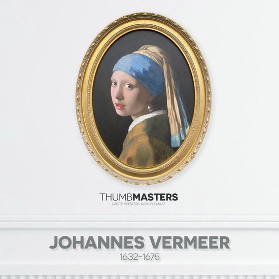 Meisje met de Parel - Johannes Vermeer - In gouden ovale lijst - Barok - Hout - Gips ornament - Dibond bedrukking - Thumbmasters.nl