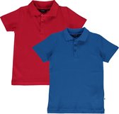Blue Seven - Jongens - Set(2delig) - Polo Shirts - Rood en Blauw - 128