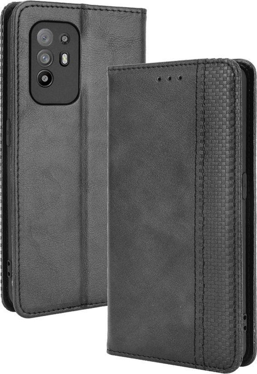 Mobigear Telefoonhoesje geschikt voor OPPO A94 5G Hoesje | Mobigear Sensation Bookcase Portemonnee | Pasjeshouder voor 3 Pasjes | Telefoonhoesje voor Pinpas / OV Kaart / Rijbewijs - Zwart
