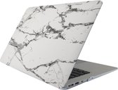 Macbook 12 inch case van By Qubix - Marble (grijs) - Macbook hoes Alleen geschikt voor Macbook 12 inch (model nummer: A1534, zie onderzijde laptop) - Eenvoudig te bevestigen macbook cover!