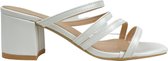 Witte slip-in slippers op hak | Sandalen van SAN MARIE | Maat 40