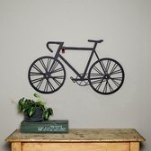 Fabryk Design FBRK. Wanddecoratie Racefiets - L 100 x 58 cm - Black