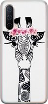 OnePlus Nord CE 5G hoesje siliconen - Giraffe | OnePlus Nord CE case | zwart | TPU backcover transparant