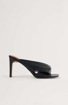 NA-KD Knotted Vrouwen Muiltjes - Black - Maat 37