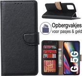 Motorola Moto G (5G) Hoesje - Book Case - Wallet Portemonnee Hoesje – Moto G 5G hoesje cover – zwart - EPICMOBILE