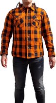 Blouson moto Lumberjack Oranje avec protection (amovible). Taille S