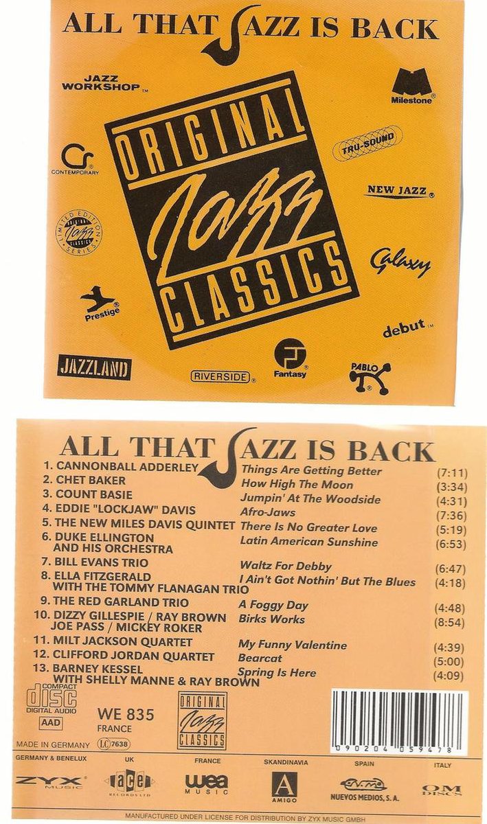 ALL THAT JAZZ IS BACK !