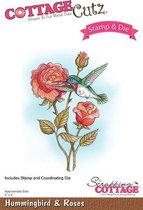 CottageCutz Stamp & Die Hummingbird & Roses (CCS-034)