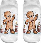 - Vrolijke - Dames - Kerst - Enkel- Sokken - Santa - Kerstman -