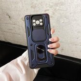 Voor Xiaomi Poco X3 Sliding Camera Cover Design TPU + PC-beschermhoes (blauw)