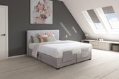 FeelCool - Luxe Elektrische Boxspring Twist - 180x200 - Grijs - Design Hoofdbord