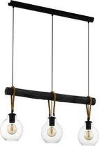 EGLO Roding Hanglamp - E27 - 88 cm - Zwart/Bruin