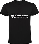 Ik heb EHBO bier op Heren t-shirt | zorg | feest | festival | party | alcoholist | Zwart