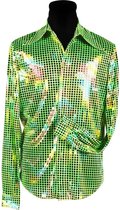 Shirt disco heren groen | Disco '80/'90 | Maat XL