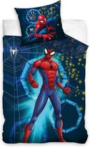 Marvel Dekbedovertrek Spider-man 140 X 200 Cm Katoen Blauw