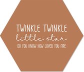 Muurhexagon twinkle twinkel terra Dibond - Aanbevolen / 18 x 15 cm