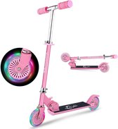 Stepty® Roze Kinderstep - LED wielen - Step kind - Meisje - Opvouwbaar