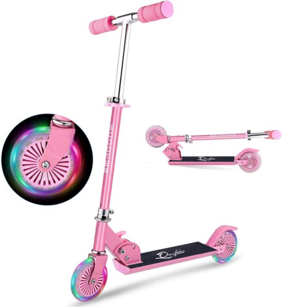 Roze Kinderstep LED wielen - Step - Meisje - Opvouwbaar | bol.com