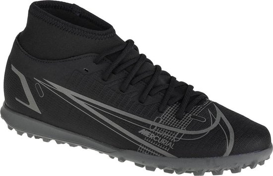 Nike Mercurial Superfly 8 Club TF CV0955-004, Mannen, Zwart, turf voetbalschoenen, maat: 40,5 EU