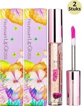 Glamfox Witch Flower Lip Gloss - Lip Plumper Lipgloss Met 24 Karaat Goudschilfers En Heks Bloem - 2-Pack