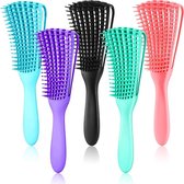 Detangler Brush for curly hair - Detangling Brush - Antiklit Haarborstel - Hairbrush - Stylingborstel (Blauw)
