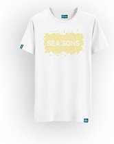 SEA'SONS - T-Shirt unisex - Kleurveranderend - Groen-Geel Maat XL