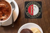 Set van 6 stuks onderzetters Feyenoord - Rotterdam 6xzwart - cadeau tip