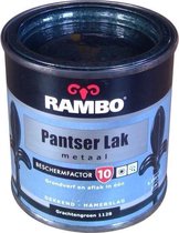 Rambo Pantser Lak - Metaallak - Grachtengroen 1128 - Dekkend Hamerslag - Grondverf en aflak in één - 750ml