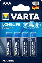 Varta Longlife Power AAA Alkaline Batterijen 4 Stuks