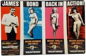 James Bond Goldfinger - Metalen Bord 29.5 x 44.5 cm