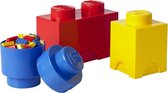 LEGO Storage Opbergbox - Set van 3 stuks - Geel, Rood, Blauw - Classic - Kunststof