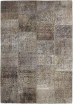 MOMO Rugs - MOMO Rugs Vintage Patchwork Light Grey 64 Vloerkleed - 169x238 cm -  -  Tapijt -  - Zwart