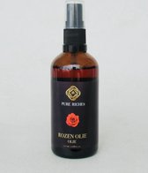 Pure Riches Rozenolie 100ml- 100% biologische- Hydrateert, kalmeert & hersteld de huid- verzorging voor het hele huid.100% onbewerkt.