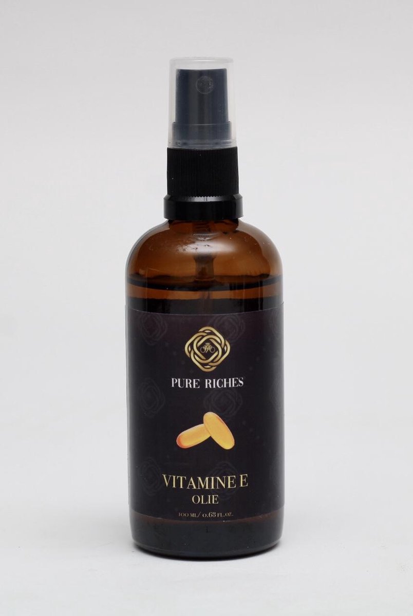 Pure Riches Vitamine E olie 100ml- 100% biologische- verzorging voor het huid, voor skincare lang houdbaarheid