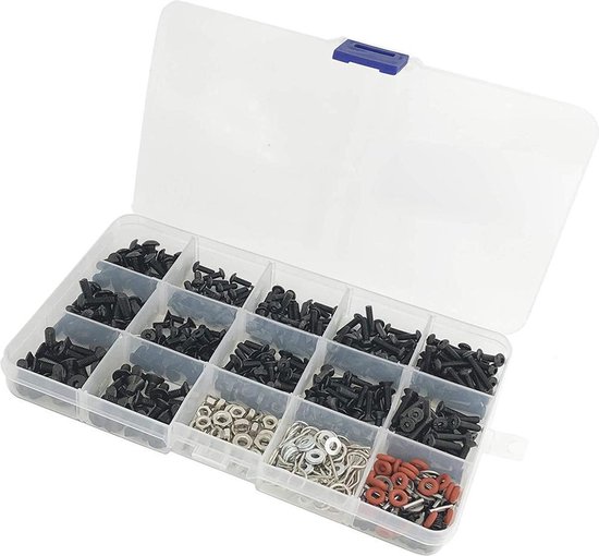 500Pcs Car Screws Kit M3/M4/E Buckle/Shell Buckle/Screw Nuts/Hex Head Screws/Plugs RC Repair Tool Kit for HSP/Wltoys/Traxxa Scale Cars 500Pcs Car Screws Kit M3/M4/E Buckle/Shell Buckle/Screw Nuts/Hex Head Screws/Plugs RC Repair Tool Kit for HSP/Wltoys/Traxxa Scale Cars