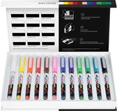 Karin - Pigment DecoBrush Acrylmarkers  - set van 12 - Basic Colors