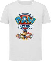 Paw Patrol shirt - T-shirt kinderen - Maat 98/104 - 3-4 jaar - T-shirt wit korte mouw