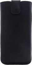 Valenta Pocket Uni Leren Insteekhoes voor de Samsung Galaxy A6 (2018) - Zwart