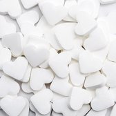 Hartvormige mini pepermuntjes per kilo - pepermuntjes - snoep - hart - wit