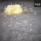 Luca Lighting Draadverlichting Snakelight met 600 Klassiek Witte LED Lampjes - L1500 cm - Zilver