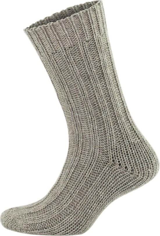 SukModen 4 paar alpaca sokken voor heren en dames, warme wollen wintersokken, dikke ademende gebreide wollen sokken,zachte Noorse breisokken wit curry L
